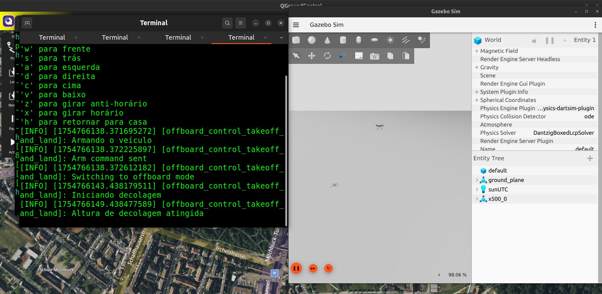 Keyboard ROS drone control